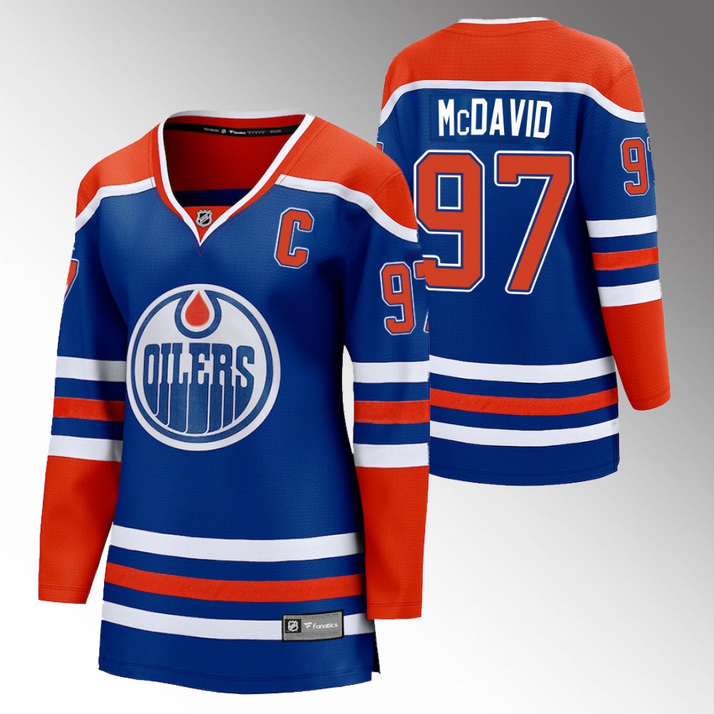 Edmonton Oilers Connor McDavid Women Royal 2022-23 Home Jersey