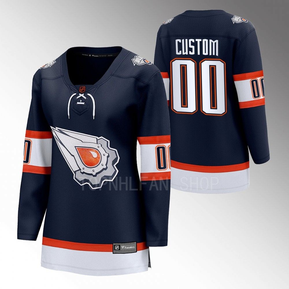 Edmonton Oilers Custom Women Navy 2022 Special Edition 2.0 Jersey