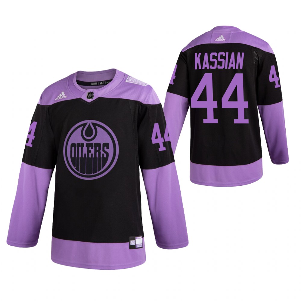 Edmonton Oilers HockeyFightsCancer Zack Kassian Purple Jersey Authentic