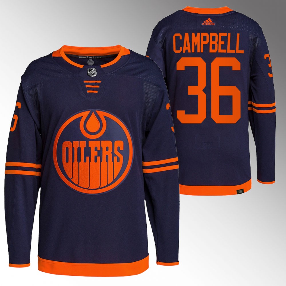 Edmonton Oilers Jack Campbell Navy Primegreen Authentic Alternate Jersey