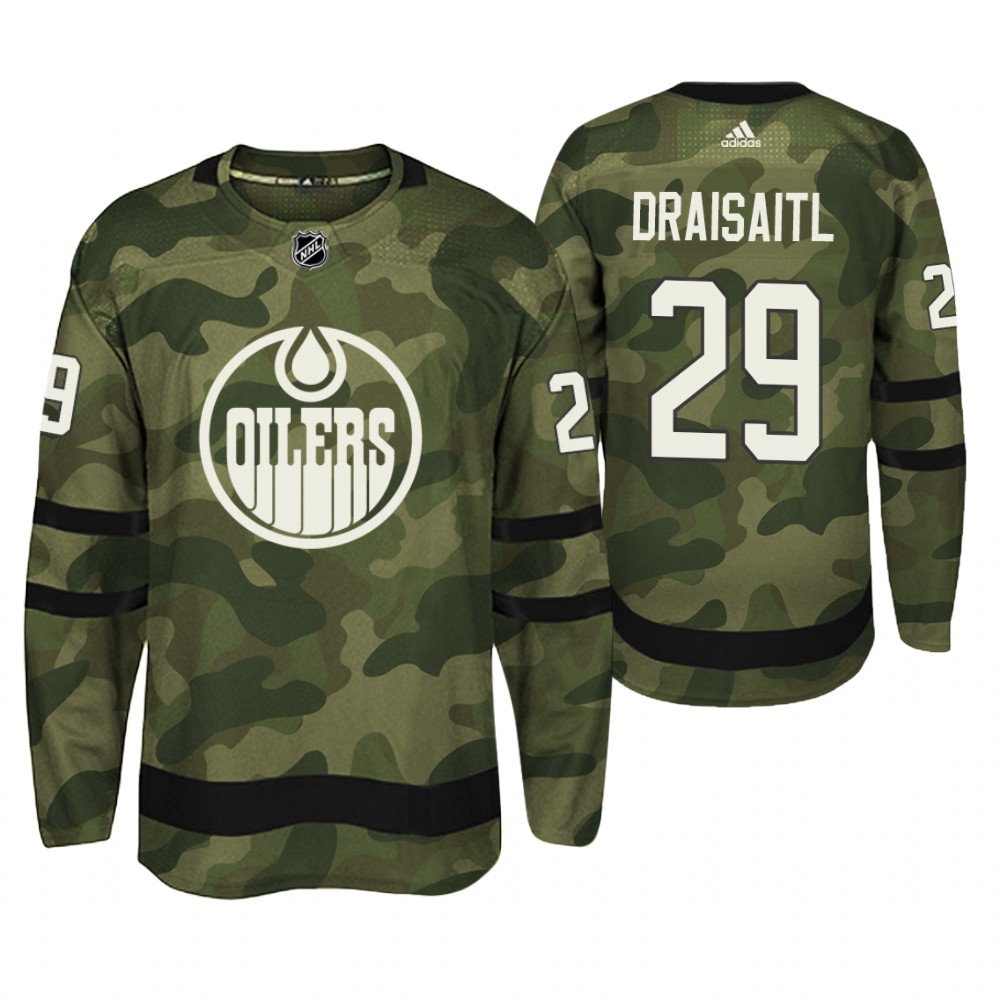 Edmonton Oilers Leon Draisaitl Camo Armed Special Forces Player Jersey