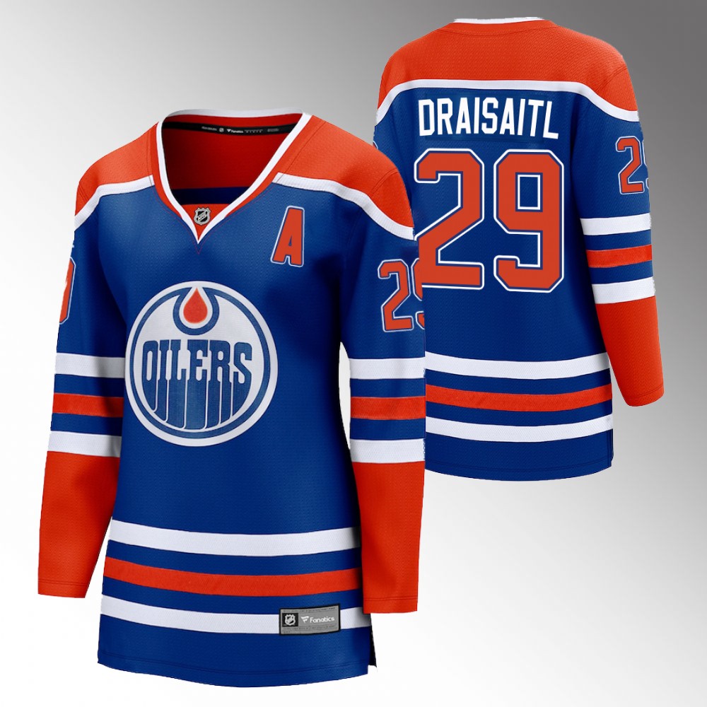 Edmonton Oilers Leon Draisaitl Women Royal 2022-23 Home Jersey
