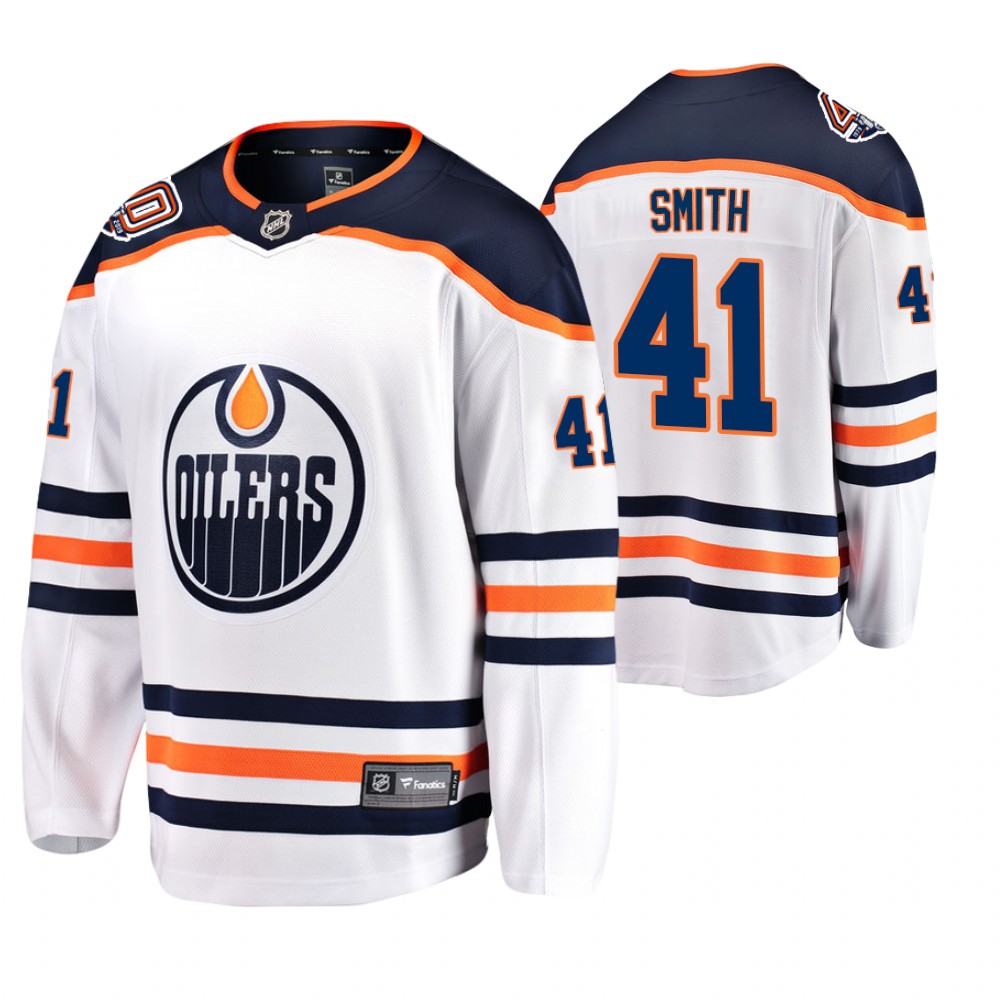 Edmonton Oilers Mike Smith Men's Away Breakaway Player Fanatics Branded Jersey