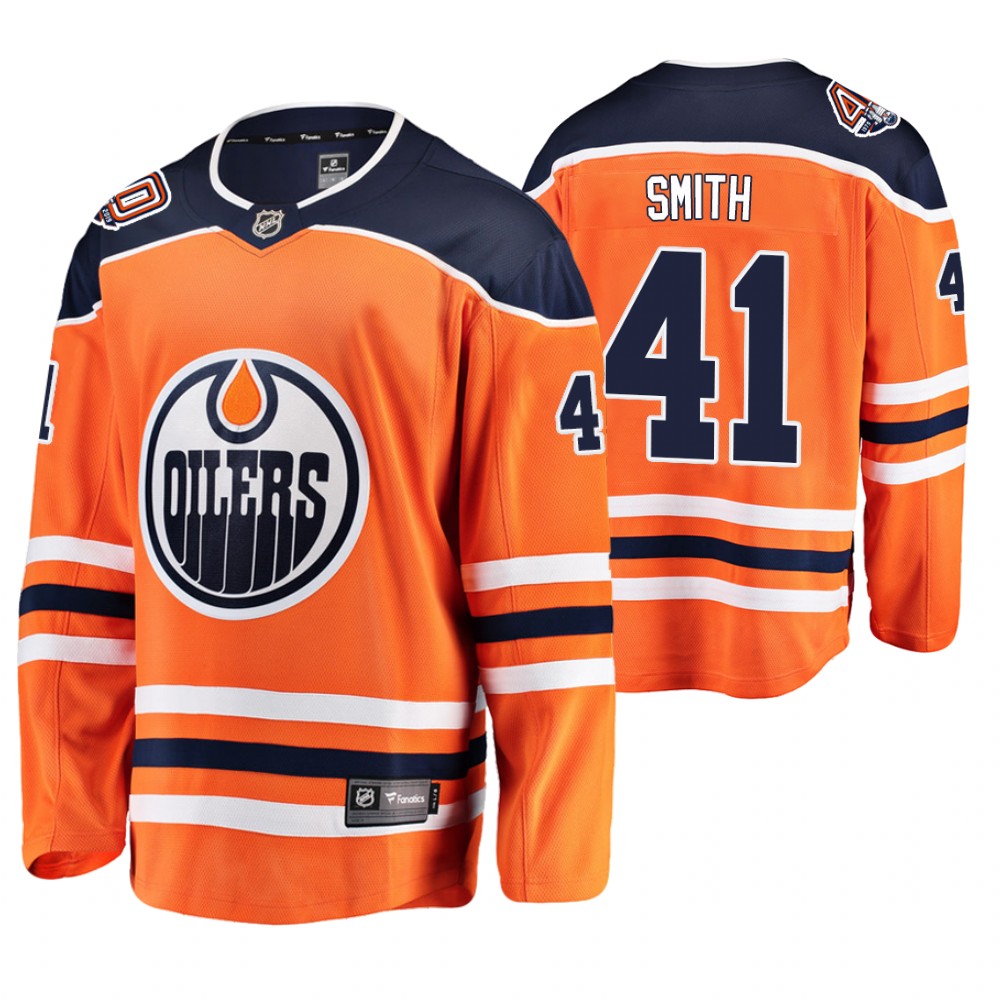 Edmonton Oilers Mike Smith Men's Home Breakaway Player Fanatics Branded Jersey