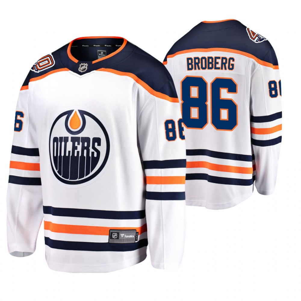 Edmonton Oilers Philip Broberg Men's Away Breakaway Player Jersey