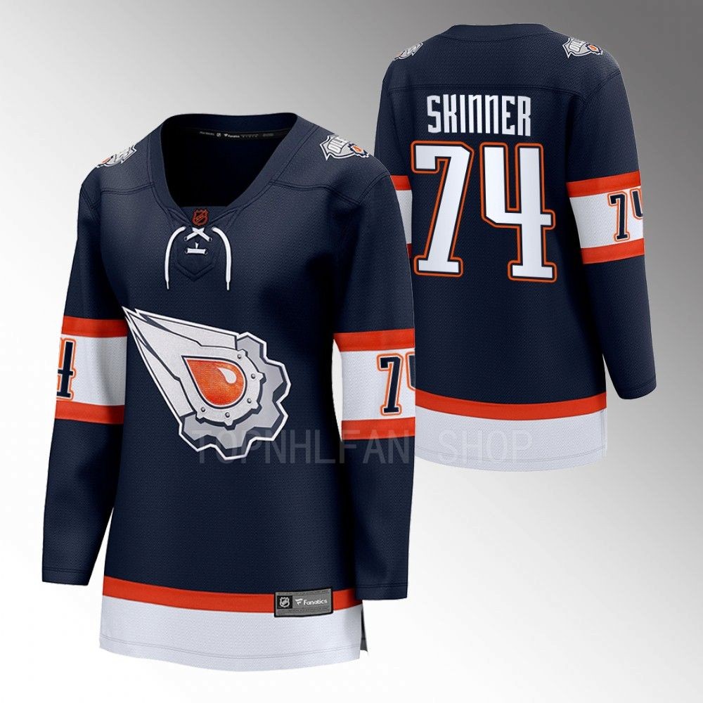 Edmonton Oilers Stuart Skinner Women Navy 2022 Special Edition 2.0 Jersey