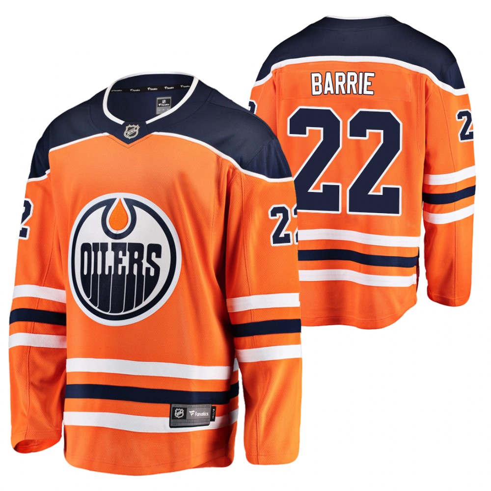 Edmonton Oilers Tyson Barrie Orange Home Breakaway Player 2020-21 Jersey