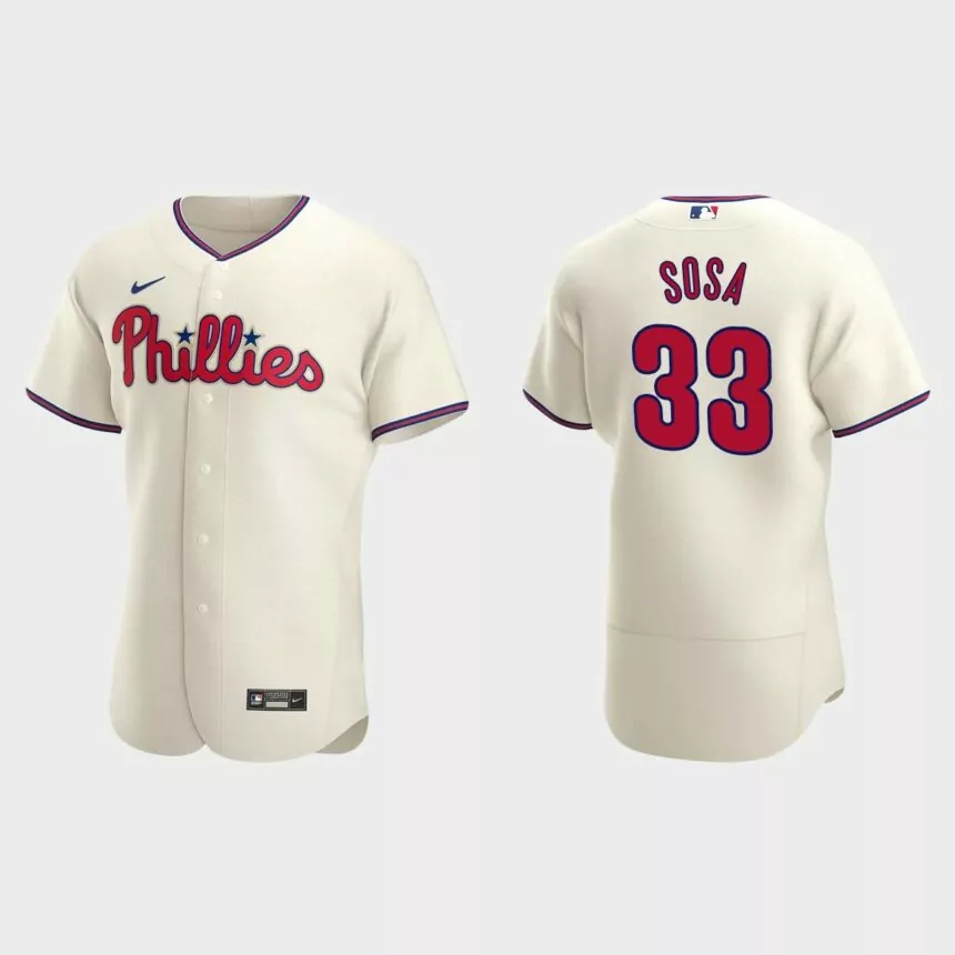 Edmundo Sosa Philadelphia Phillies Authentic Alternate Jersey – Cream
