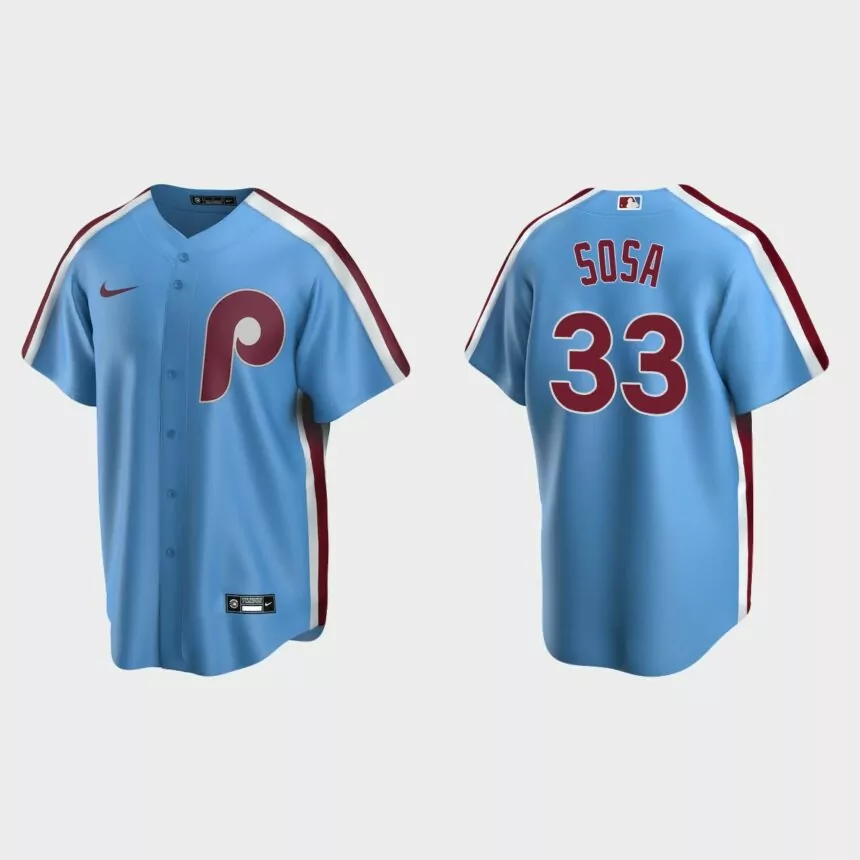 Edmundo Sosa Philadelphia Phillies Cooperstown Collection Road Jersey – Light Blue