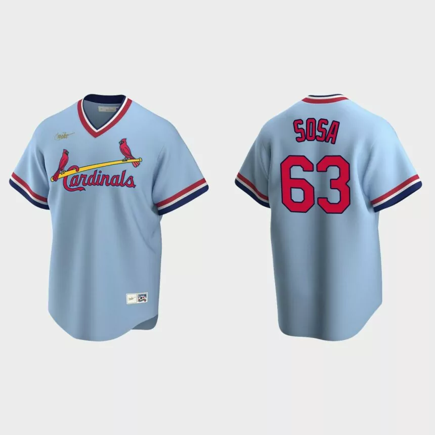 Edmundo Sosa St. Louis Cardinals Cooperstown Collection Road Jersey – Light Blue