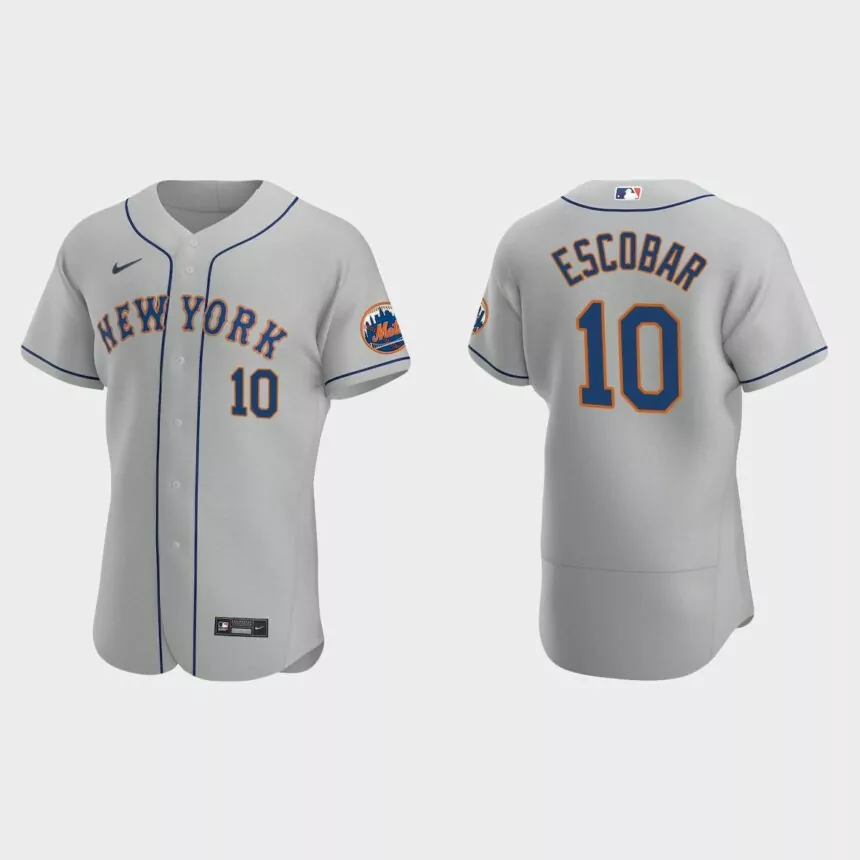 Eduardo Escobar New York Mets Authentic Road Jersey – Gray
