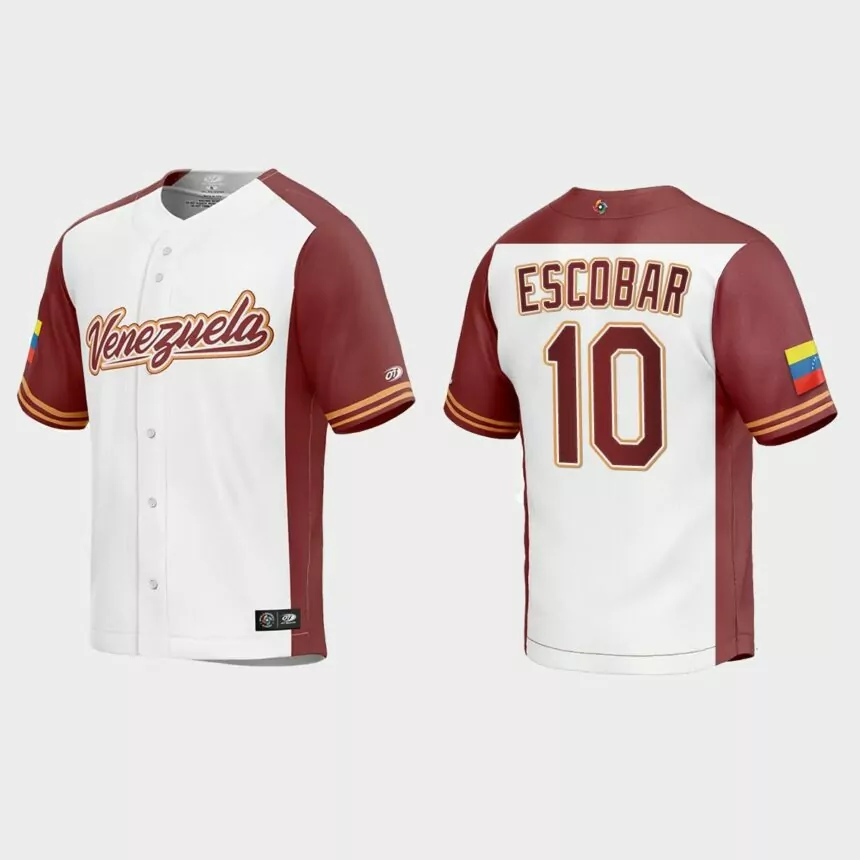 Eduardo Escobar Venezuela Baseball 2023 World Baseball Classic Replica Jersey – White