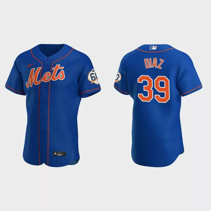 Edwin Diaz New York Mets 60th Anniversary Alternate Authentic Jersey – Royal