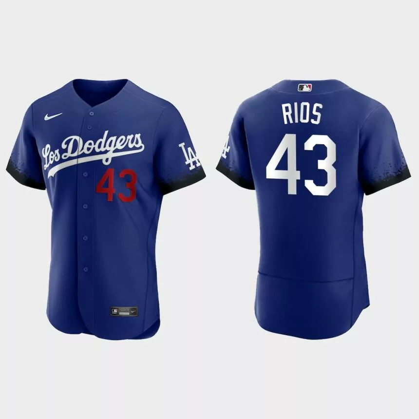 Edwin Rios Los Angeles Dodgers 2021 City Connect Authentic Jersey – Royal