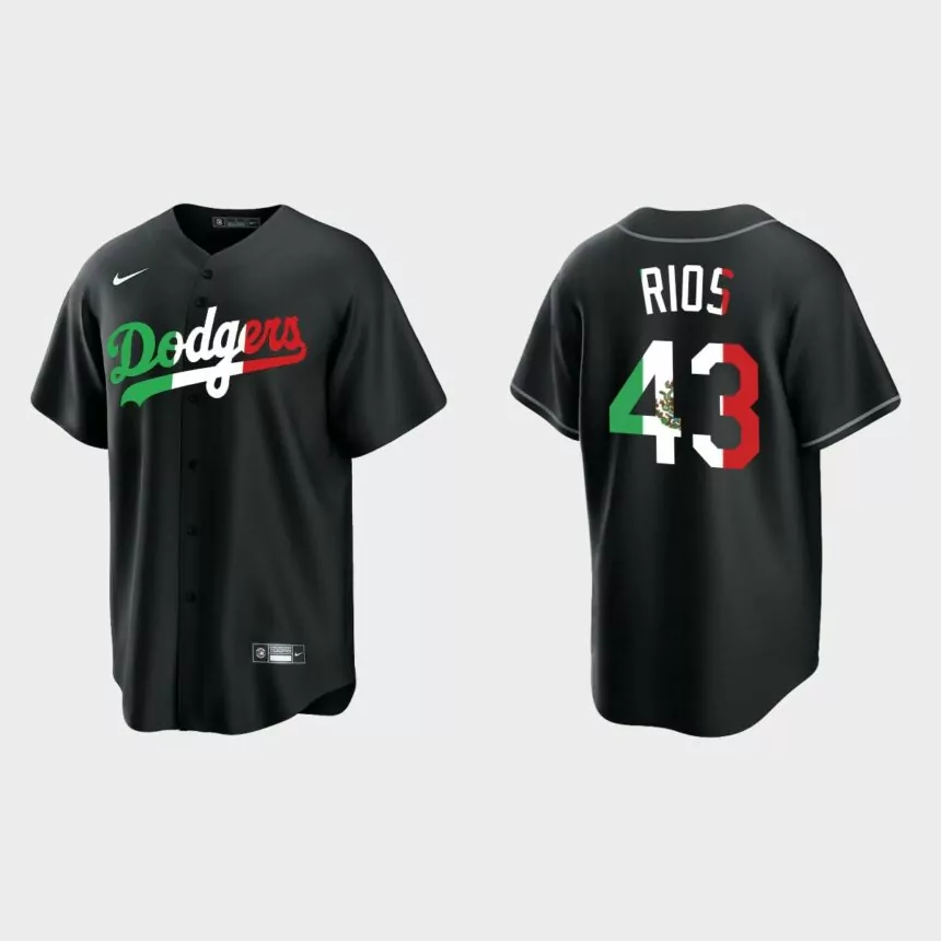 Edwin Rios Los Angeles Dodgers Mexican Heritage Night Replica Jersey – Black