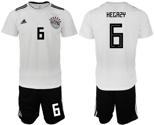 Egypt #6 Hegazy Away Soccer Country Jersey