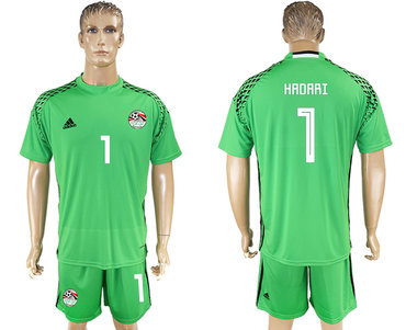 Egypt 1 HADARI Green Goalkeeper 2018 FIFA World Cup Soccer Jersey