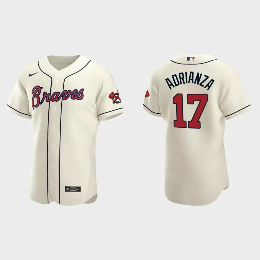 Ehire Adrianza Atlanta Braves Authentic Alternate Jersey – Cream