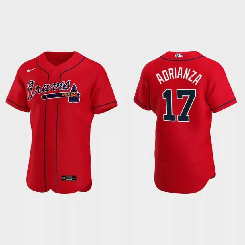 Ehire Adrianza Atlanta Braves Authentic Alternate Jersey – Red
