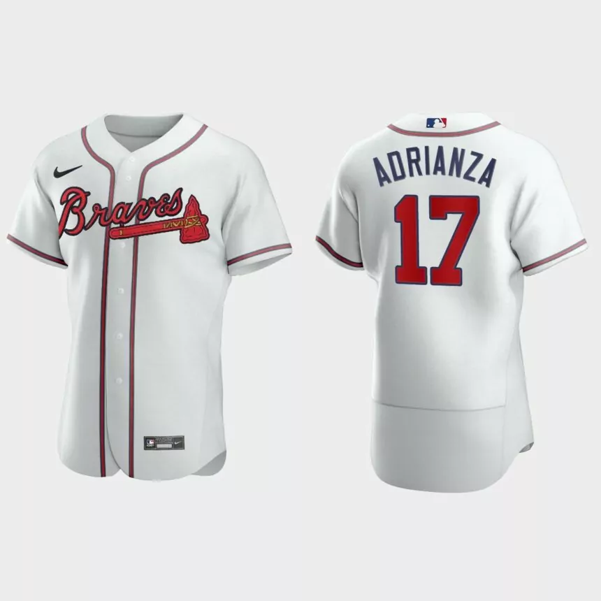 Ehire Adrianza Atlanta Braves Authentic Home Jersey – White