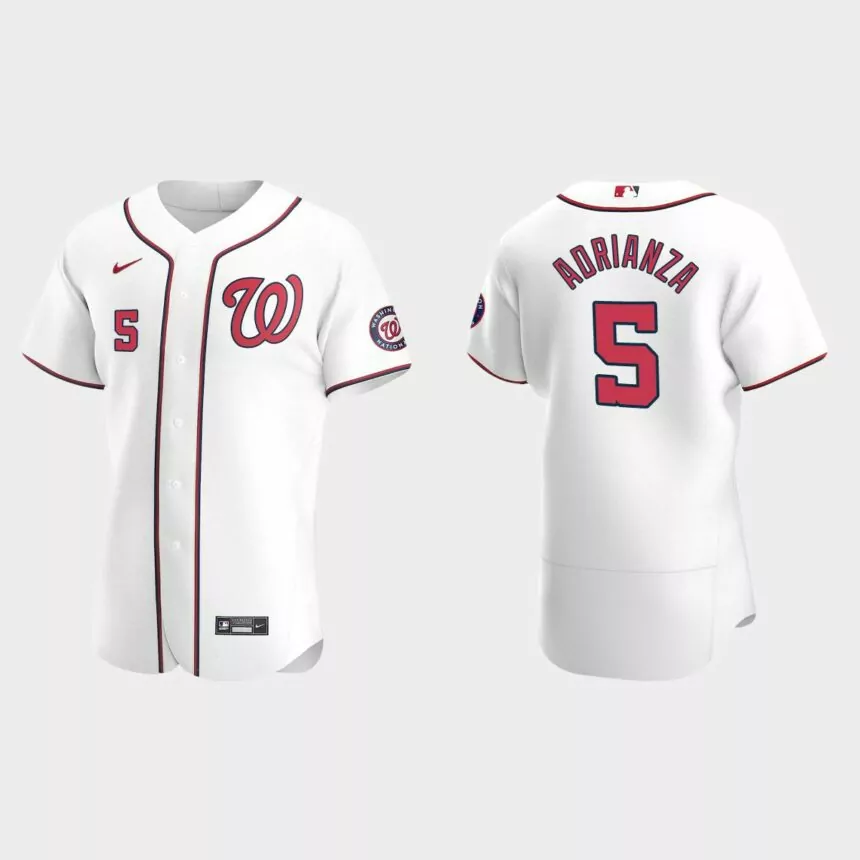 Ehire Adrianza Washington Nationals Authentic Home Jersey – White