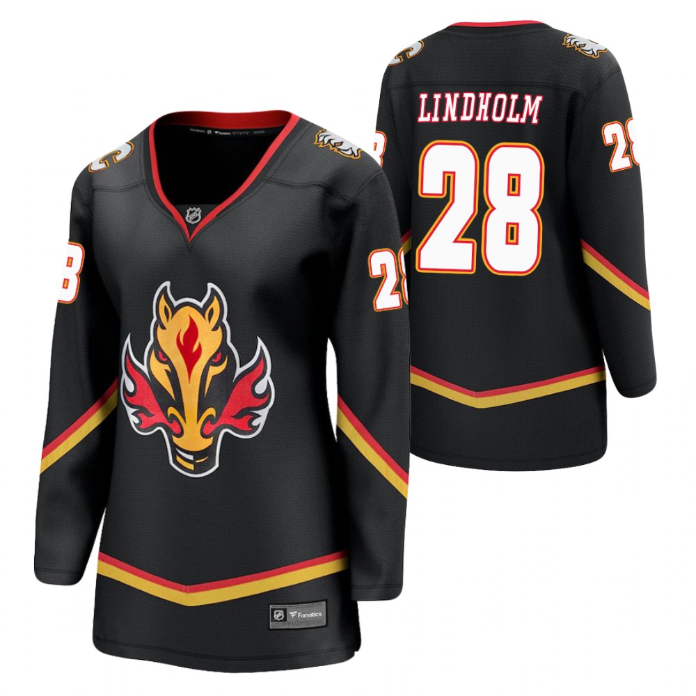 Elias Lindholm Calgary Flames 2021 Special Edition Black Women Jersey