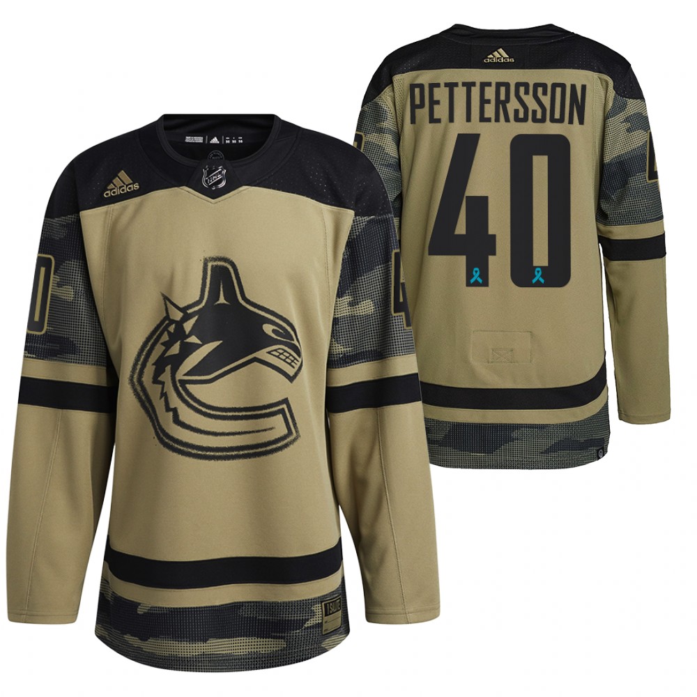 Elias Pettersson Jersey Vancouver Canucks Canadian Armed Force Camo 2021 CAF Night