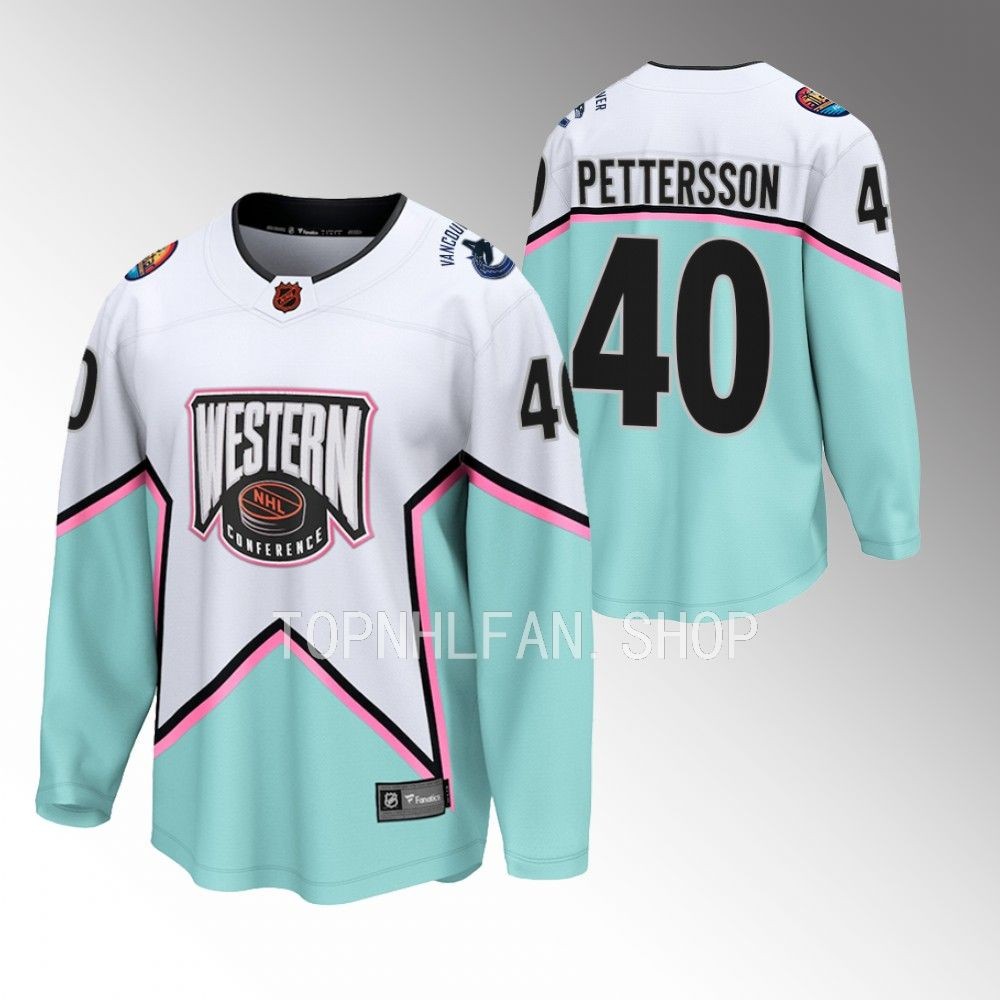 Elias Pettersson Vancouver Canucks Jersey 2023 NHL All-Star White Western Conference