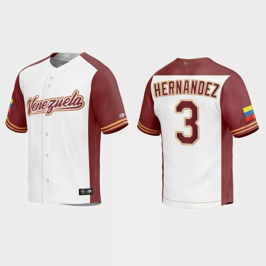 Elieser Hernandez Venezuela Baseball 2023 World Baseball Classic Replica Jersey – White