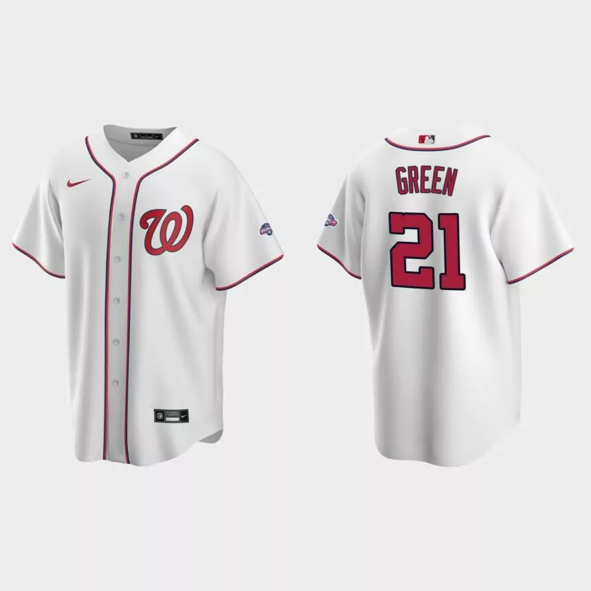 Elijah Green Washington Nationals Replica Debut Patch Jersey – White