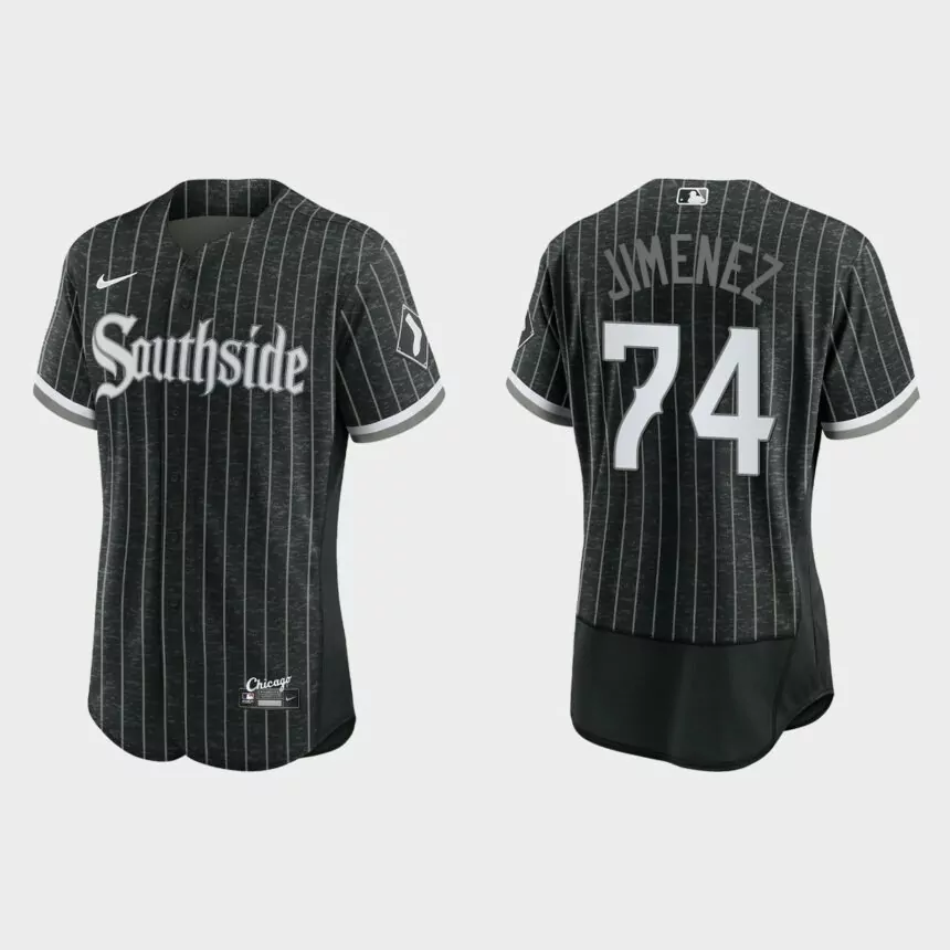 Eloy Jimenez Chicago White Sox 2021 City Connect Authentic Jersey – Black