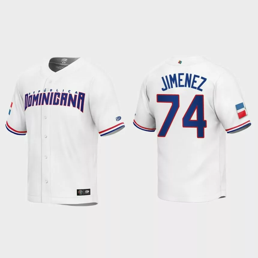 Eloy Jimenez Dominican Republic Baseball 2023 World Baseball Classic Replica Jersey – White