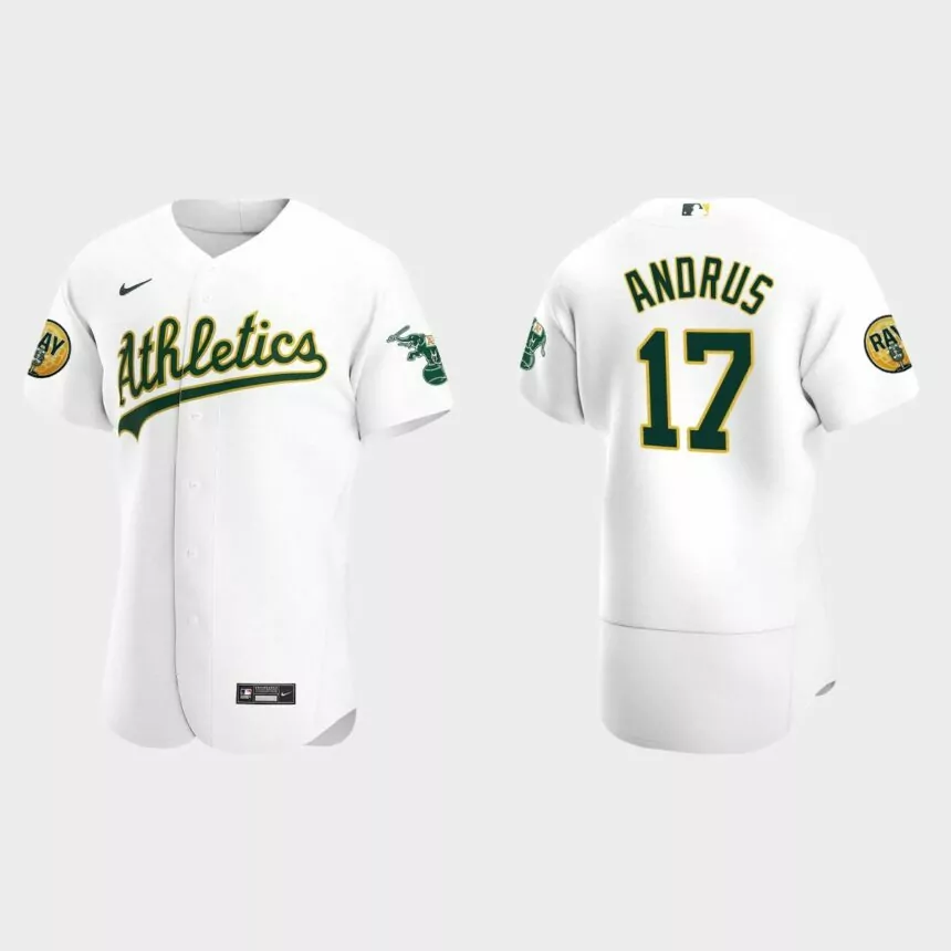 Elvis Andrus Oakland Athletics 2022 Ray Fosse Patch Authentic Jersey – White