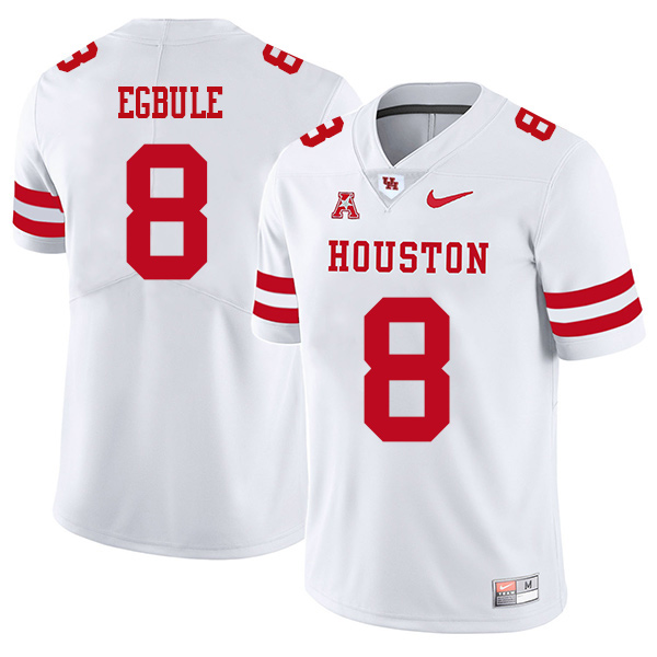 Emeke Egbule Houston Cougars Men's Jersey - #8 NCAA White Stitched Authentic