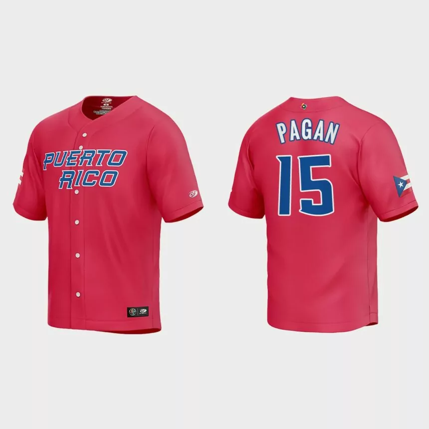 Emilio Pagan Puerto Rico Baseball 2023 World Baseball Classic Jersey – Red