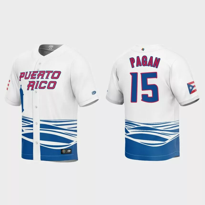 Emilio Pagan Puerto Rico Baseball 2023 World Baseball Classic Jersey – White