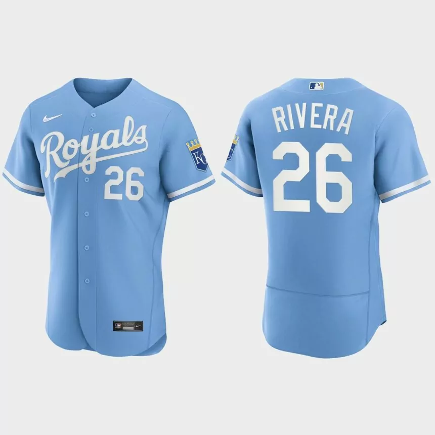 Emmanuel Rivera Kansas City Royals Authentic Jersey – Powder Blue