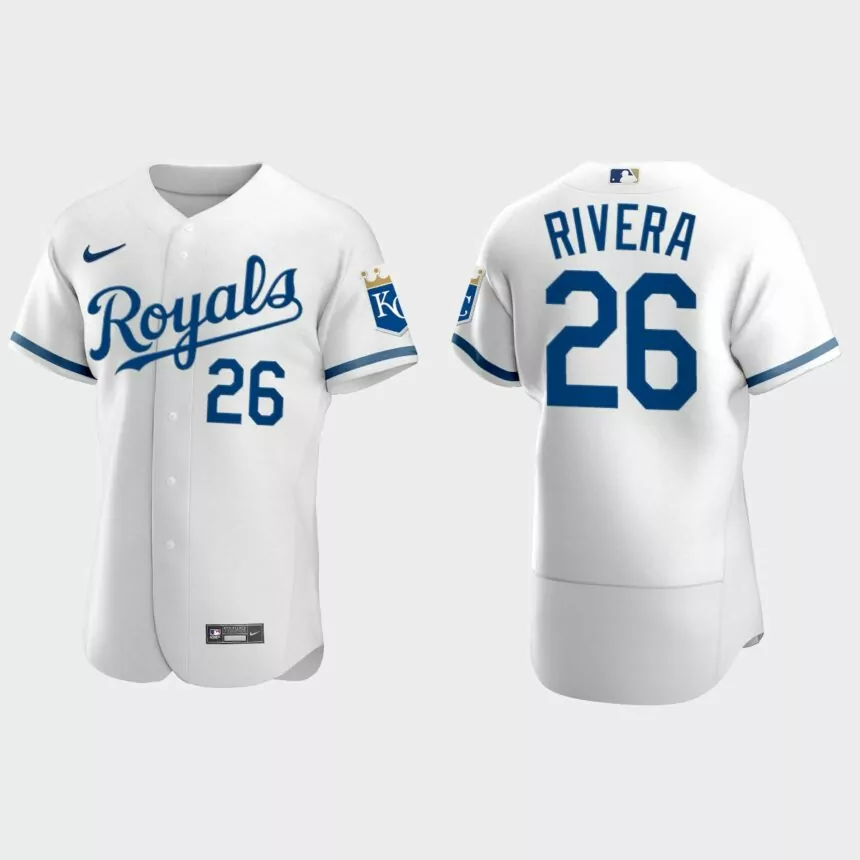 Emmanuel Rivera Kansas City Royals Authentic Jersey – White