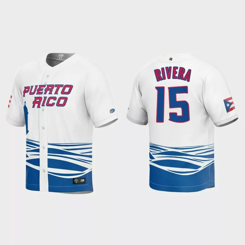 Emmanuel Rivera Puerto Rico Baseball 2023 World Baseball Classic Jersey – White