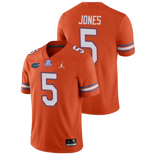 Emory Jones Florida Gators Orange 2021-22 College Football Jersey