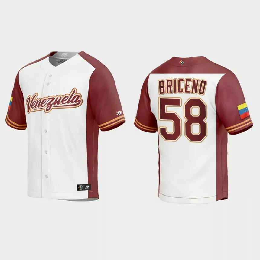 Endrys Briceno Venezuela Baseball 2023 World Baseball Classic Replica Jersey – White
