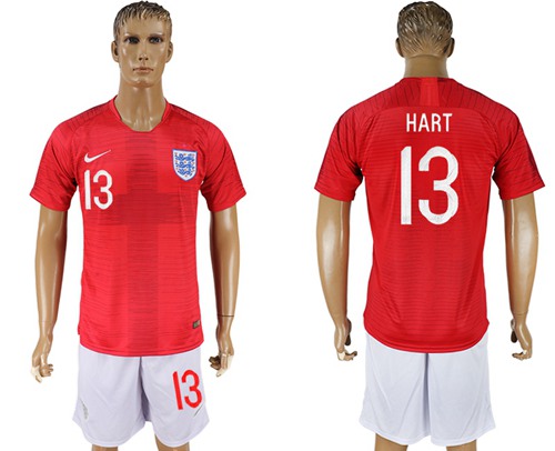 England #13 Hart Away Soccer Country Jersey