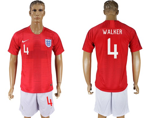 England #4 Walker Away Soccer Country Jersey