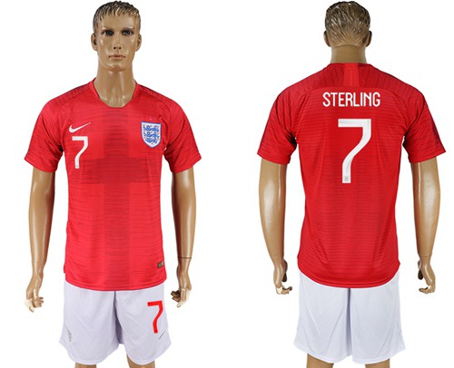 England #7 Sterling Away Soccer Country Jersey
