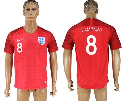 England #8 Lampard Away Soccer Country Jersey