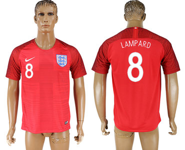 England 8 LAMPARD Away 2018 FIFA World Cup Thailand Soccer Jersey