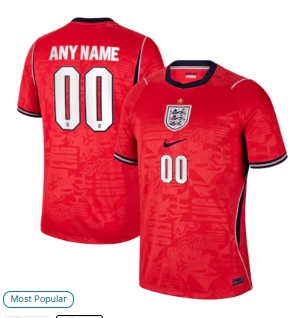 England National Team Nike 2026 Away Stadium Replica Custom Jersey - Red