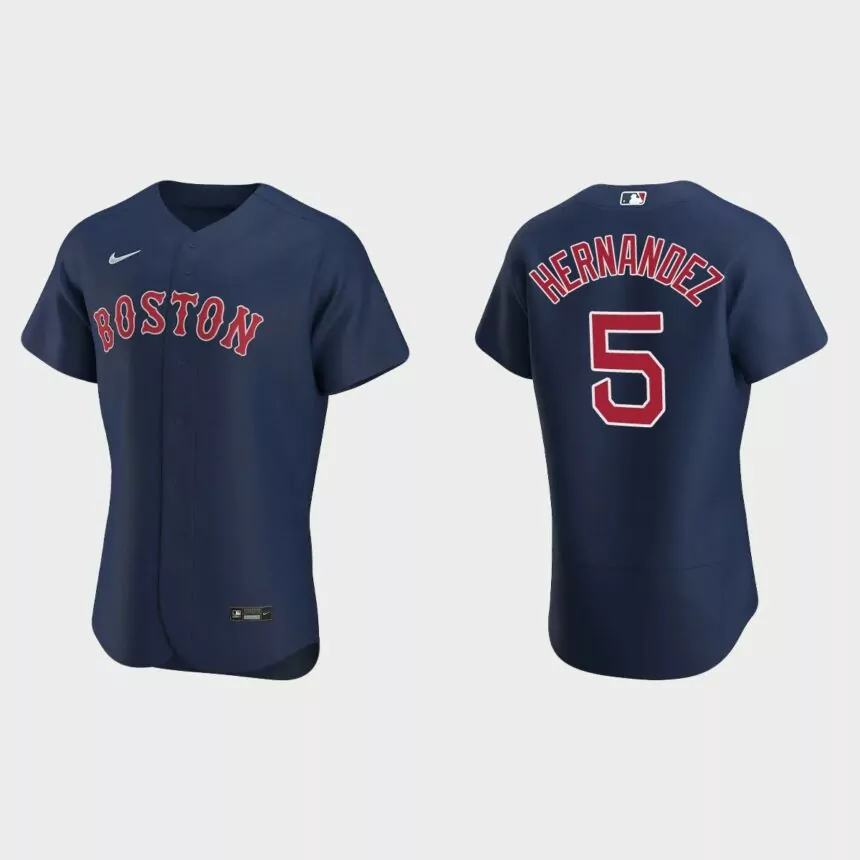 Enrique Hernandez #5 Boston Red Sox Authentic Alternate Jersey – Navy