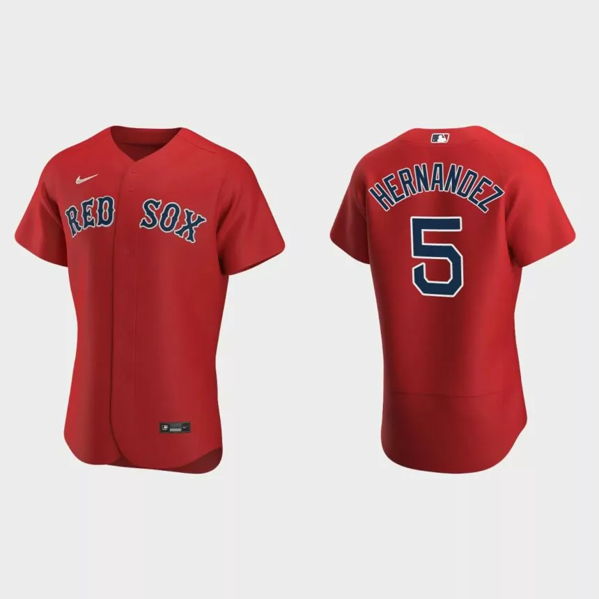 Enrique Hernandez #5 Boston Red Sox Authentic Alternate Jersey – Red