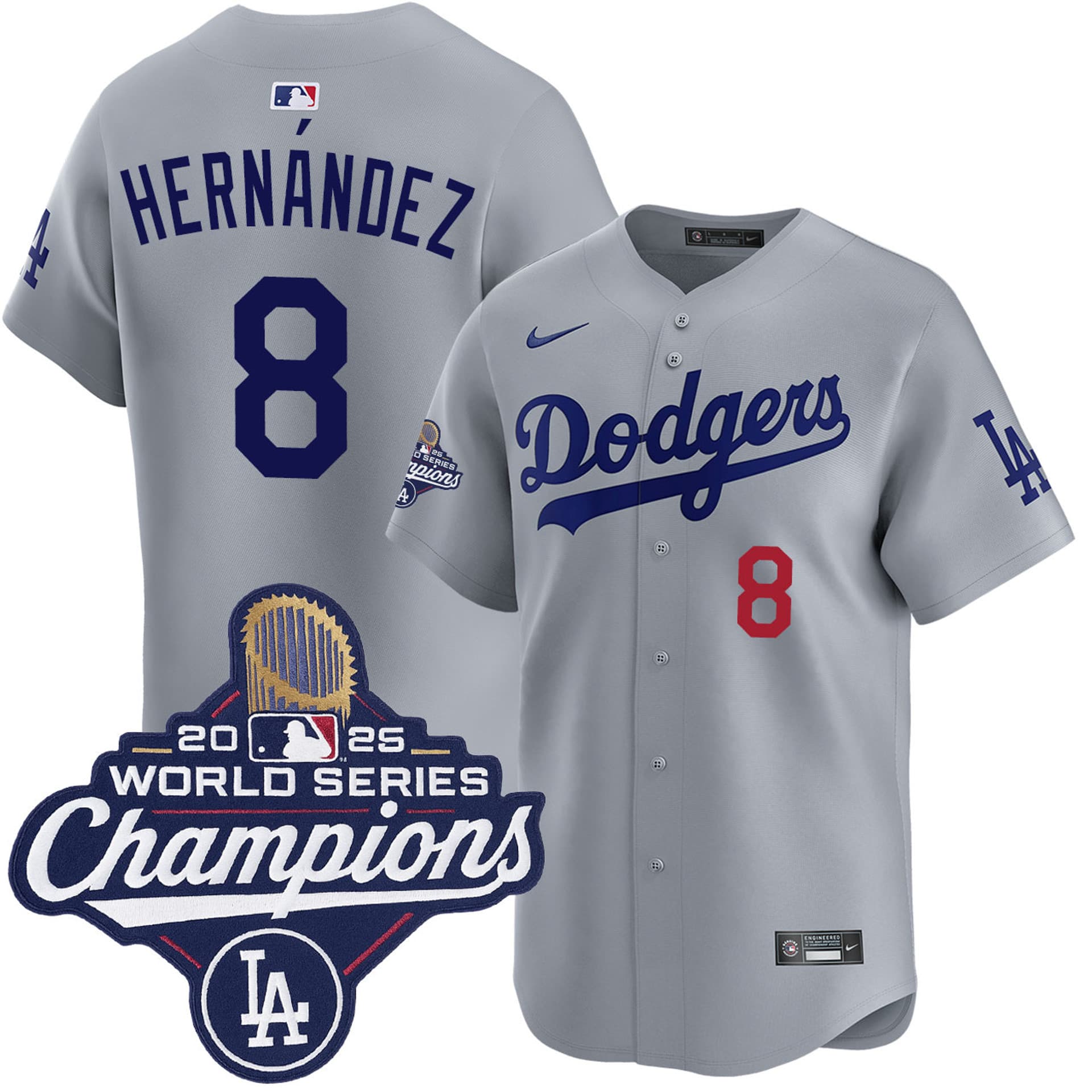 Enrique Hernandez Los Angeles Dodgers Alternate Road Limited 2025 World Series Champions Jersey